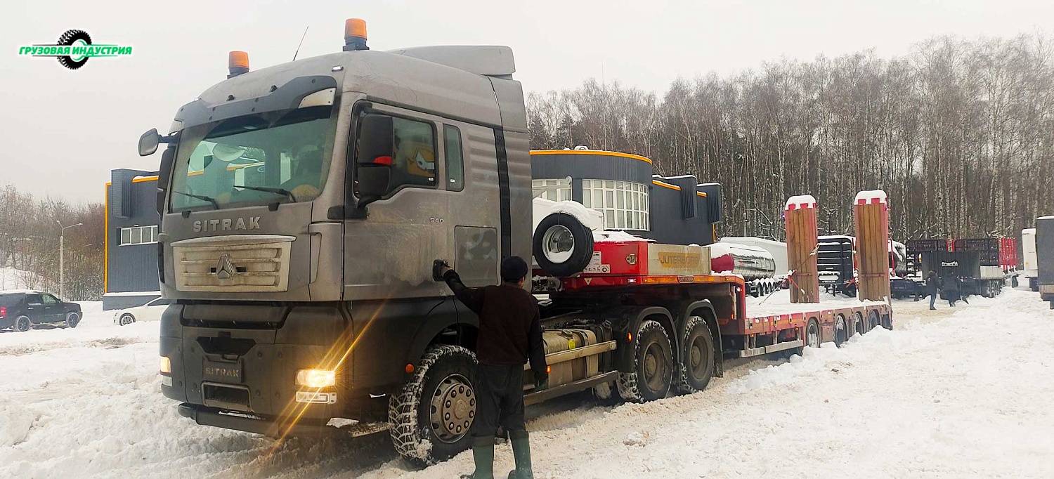 Отгрузка полуприцепа трала Juterborg JTB-50 в Бурятию.