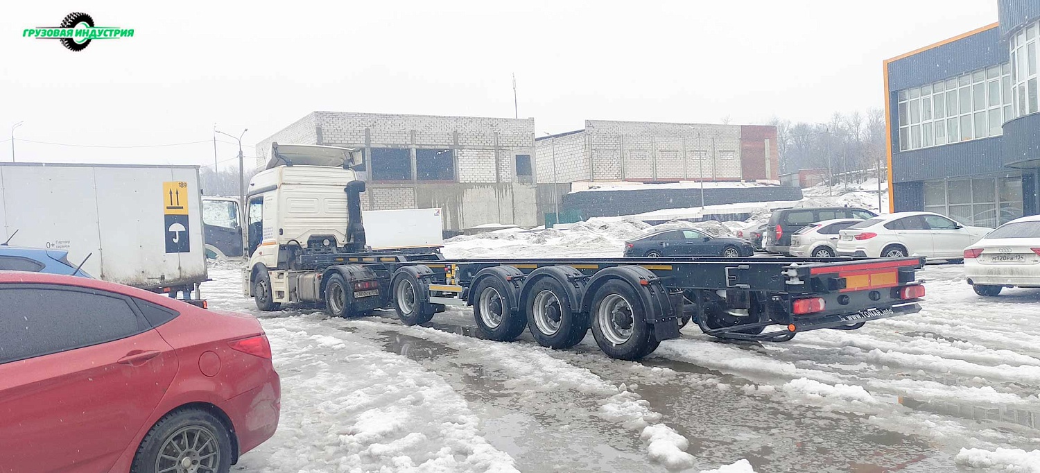 Отгрузка полуприцепа контейнеровоза Тонар К4-40 в Москву 16.03.23