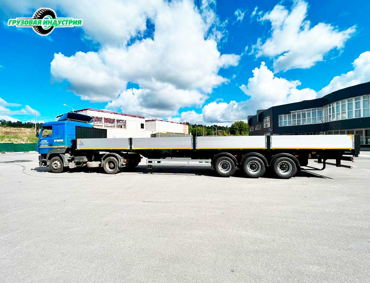 Отгрузка полуприцепа бортовая платформа Тонар B3-13К в Москву