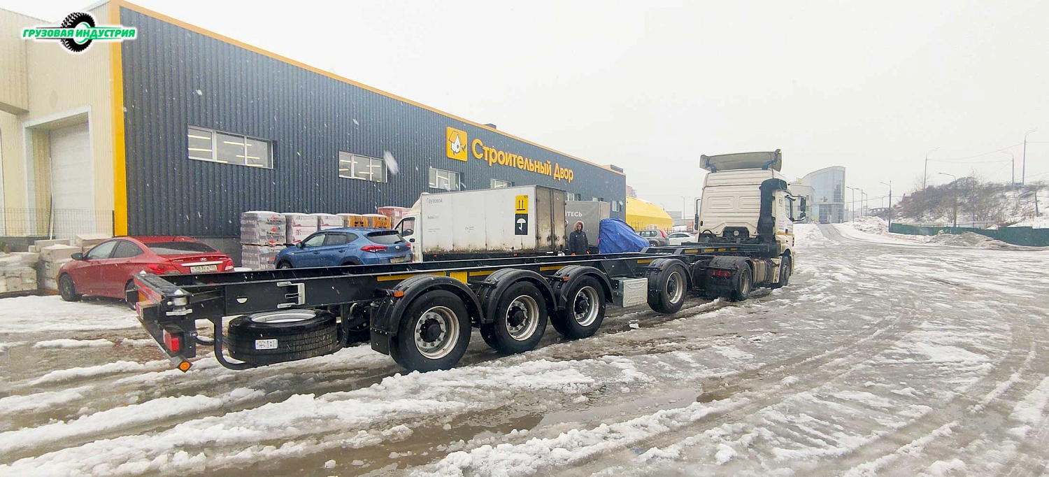 Отгрузка полуприцепа контейнеровоза Тонар К4-40 в Москву 16.03.23