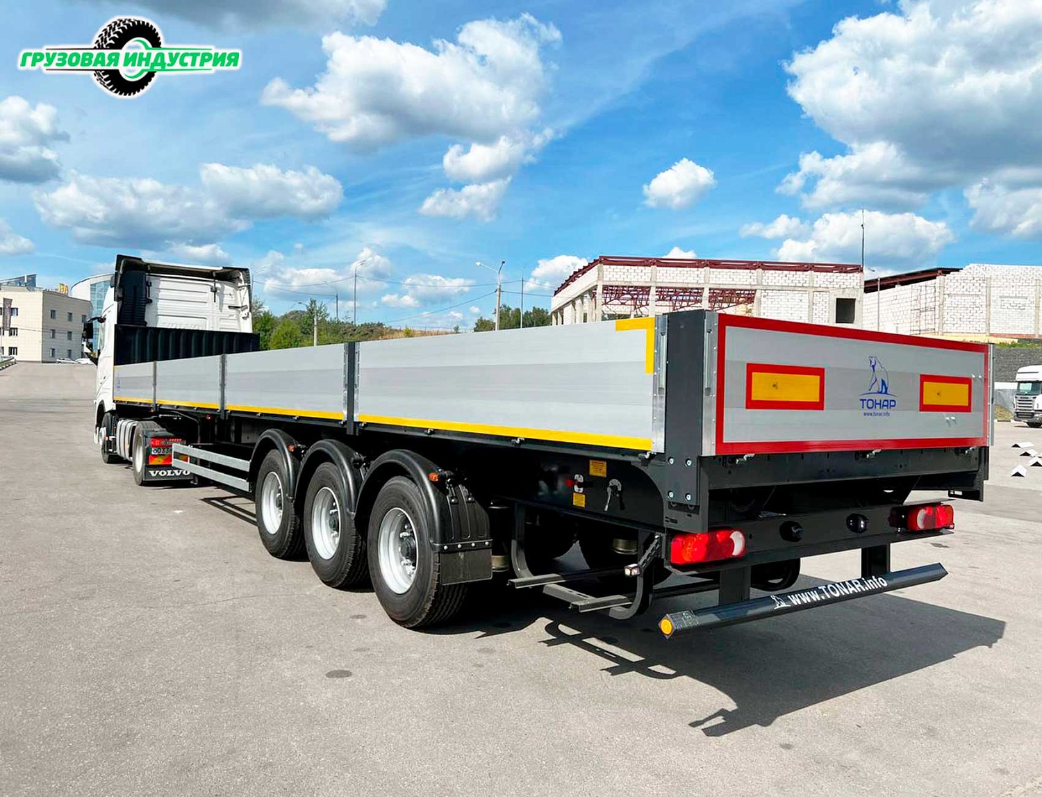 Отгрузка бортовой платформы Тонар В3-13К в Москву август 2022