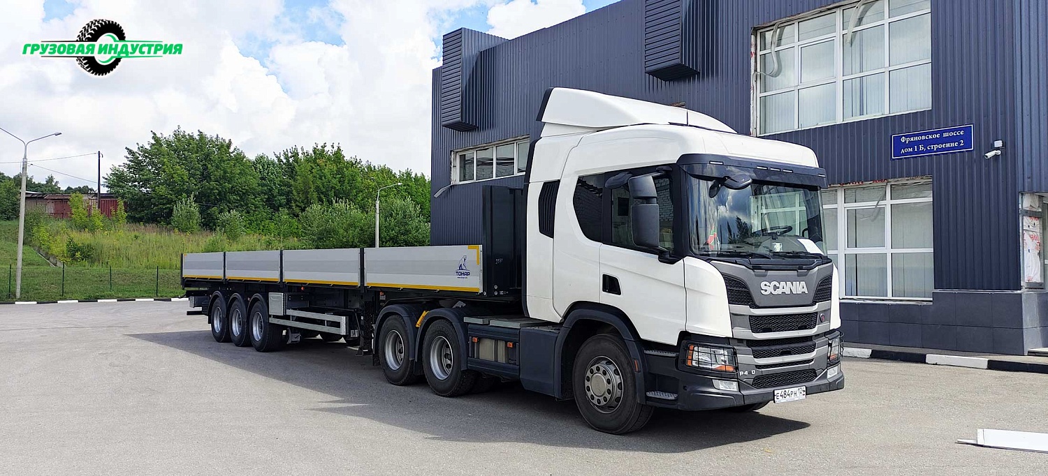 Отгрузка полуприцепа бортовая платформа Тонар B3-13К в Красноярск